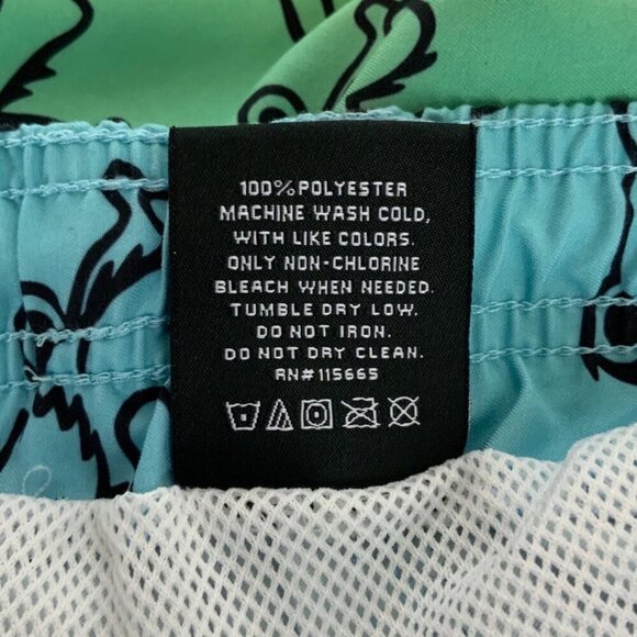Grateful Dead Dancing Bear Gradient Swim Shorts Mens Size Medium Blue Green - Picture 6 of 6